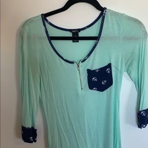 Mint green Long Sleeve Too